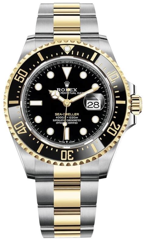 rolex sea-dweller gold & oystersteel men's watch m126603-0001|rolex sea dweller watch price.